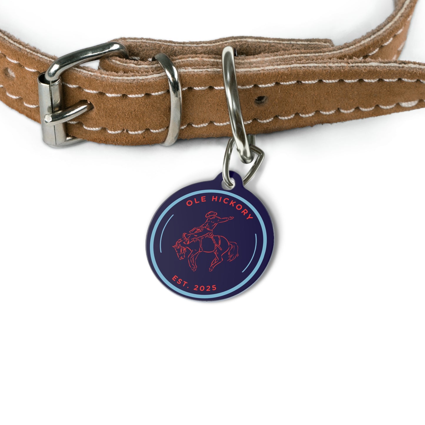 Neon cowboy Pet Tag - Neon