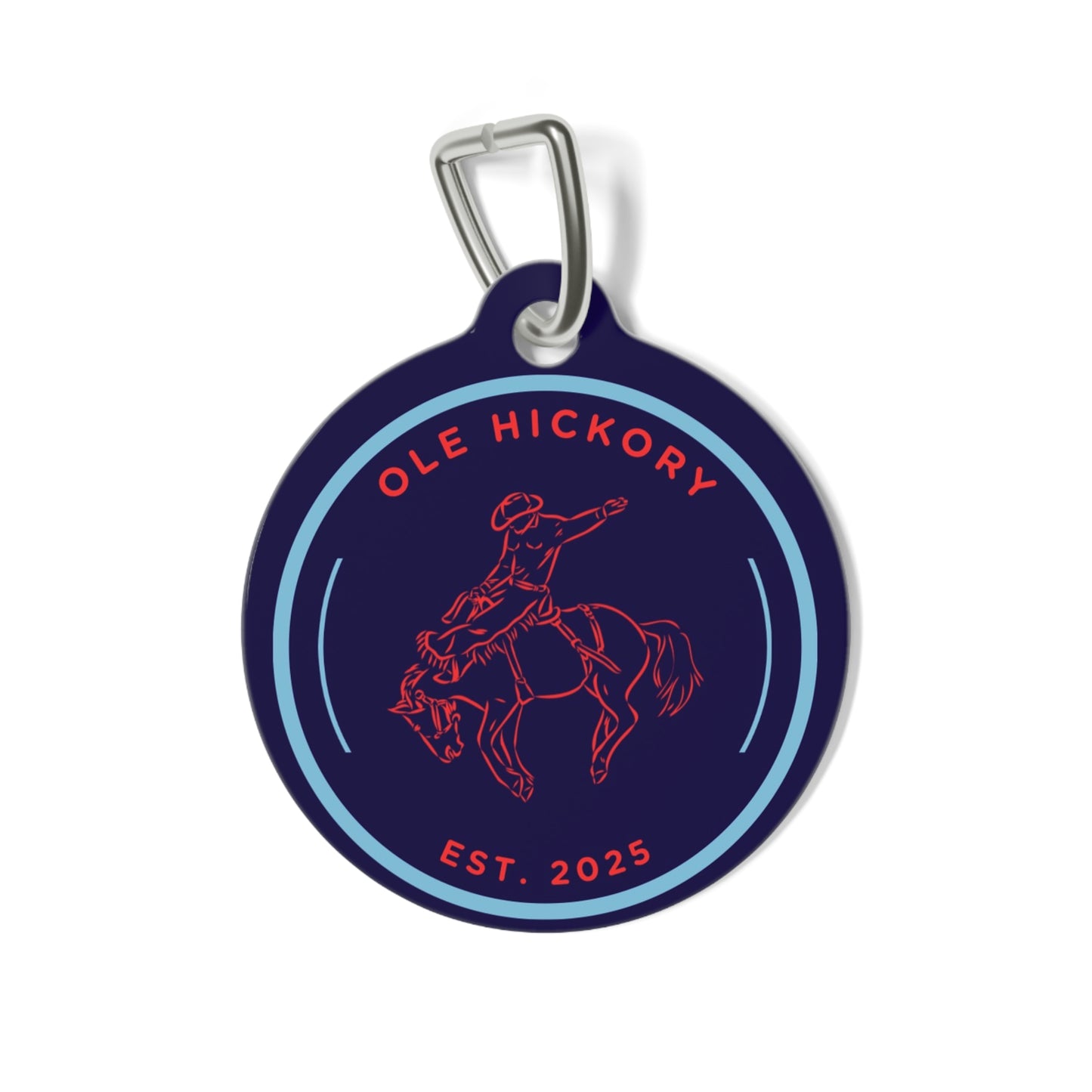 Neon cowboy Pet Tag - Neon